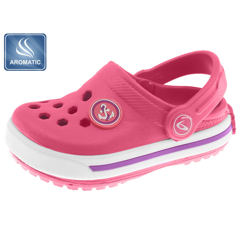 Papuci de cauciuc cu talpă parfumată, de culoare roz  218752