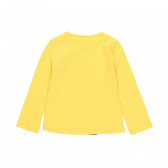 Bluză galbenă din bumbac cu imprimeu grafic Boboli 218906 2