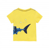 Tricou galben din bumbac cu imprimeu rechin Boboli 219039 2