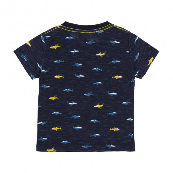 Tricou din bumbac Boboli cu imprimeu rechin Boboli 219051 2