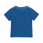 Tricou din bumbac cu imprimeu mașini, albastru Boboli 219102 2