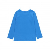 Bluză din bumbac cu mâneci lungi și colanți, albastru Boboli 219172 5