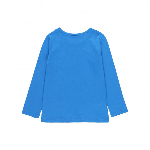 Bluză din bumbac cu mâneci lungi și colanți, albastru Boboli 219172 5