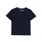 Tricou din bumbac cu imprimeu grafic, culoare albastru închis Boboli 219469 2