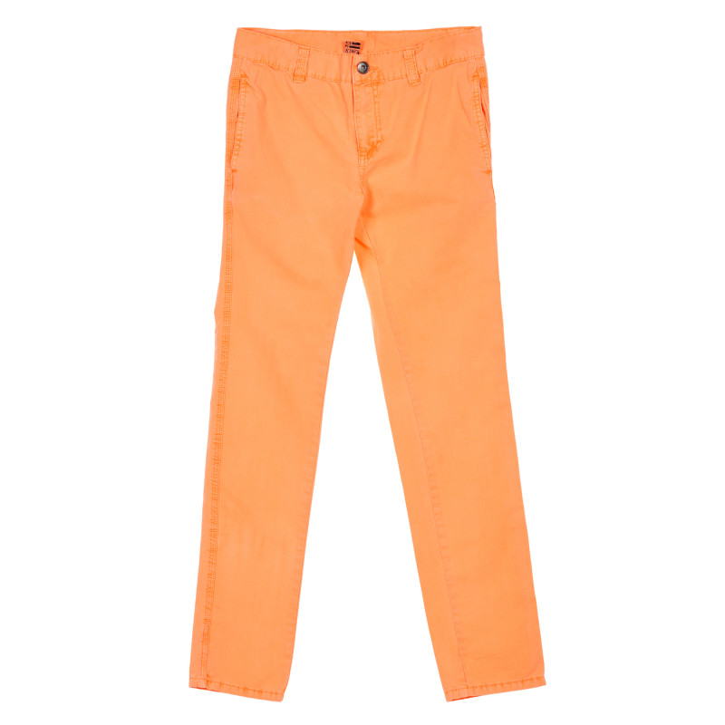 Pantaloni din bumbac pentru fată, portocaliu  219494