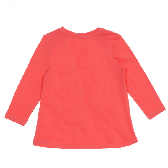 Bluză cu mâneci lungi din bumbac organic pentru bebeluși în culoarea coralului Name it 219585 4