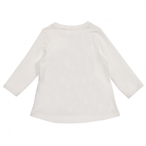 Bluză cu mâneci lungi din bumbac organic pentru bebeluși, albă Name it 219589 4