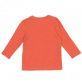 Bluza din bumbac organic cu imprimeu grafic pentru băieți, de culoare corai Name it 219597 4