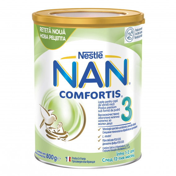 Băutură din lapte îmbogățit NAN Comfortis, 1+ ani, cutie 800 gr. Nestle 219916 