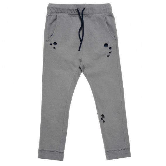 Pantaloni sport de bumbac, culoare gri Benetton 220139 