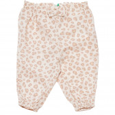 Pantaloni pentru fetițe din bumbac multicolor Benetton 220479 3