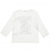 Bluză din bumbac cu imprimeu Minion pentru bebeluși, albă Benetton 220923 4