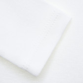 Bluză din bumbac cu imprimeu grafic, pentru copii, albă Benetton 220938 3