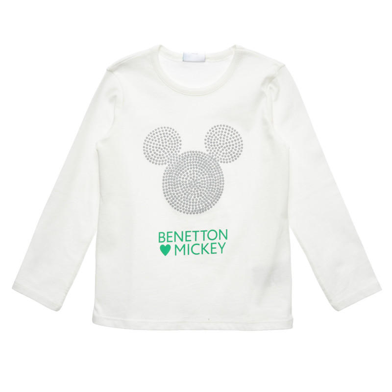 Bluză din bumbac Mickey Mouse, albă  220940