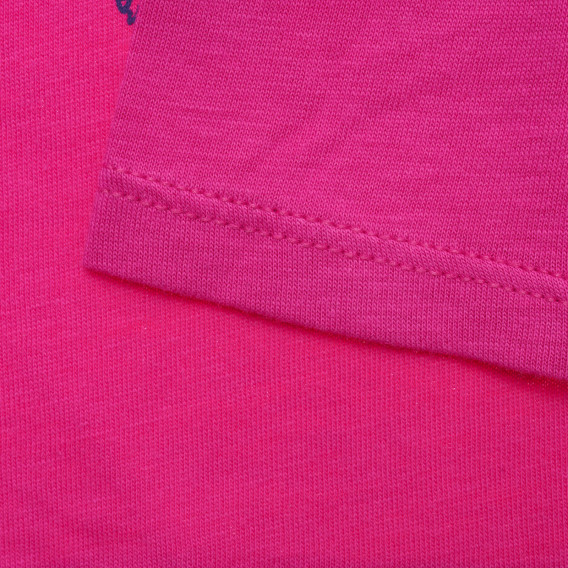 Bluză din bumbac cu imprimeu pisoi, pentru copii, roz Benetton 220966 3