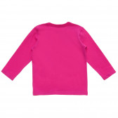 Bluză din bumbac cu imprimeu pisoi, pentru copii, roz Benetton 220967 4
