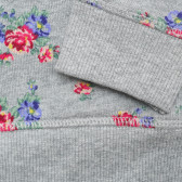 Bluză din bumbac cu imprimeu floral, gri Benetton 221036 3