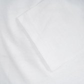 Bluza din bumbac cu inscripție și imprimeu floral, alb Benetton 221070 3