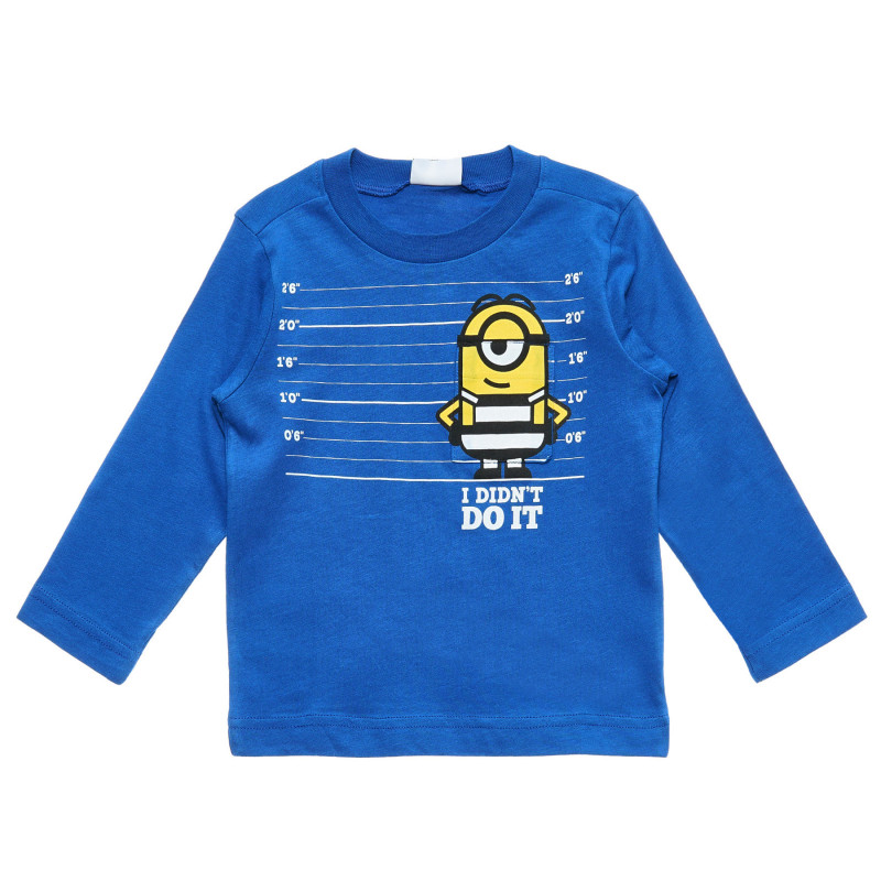 Bluză din bumbac cu imprimeu Minion pentru bebeluși, albastră  221103