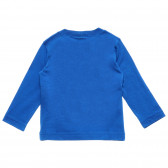 Bluză din bumbac cu imprimeu Minion pentru bebeluși, albastră Benetton 221106 4