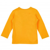 Bluză din bumbac cu imprimeu de câine, portocalie Benetton 221114 4