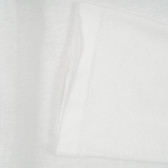 Bluză din bumbac cu pietre, albă Benetton 221162 3