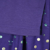 Rochie cu mâneci lungi și bucle pe umeri, violet Benetton 221169 3