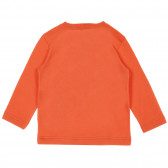 Bluză din bumbac cu imprimeu, pe portocaliu Benetton 221174 4