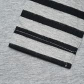 Bluză pentru bebeluși în dungi gri și negre Benetton 221189 3