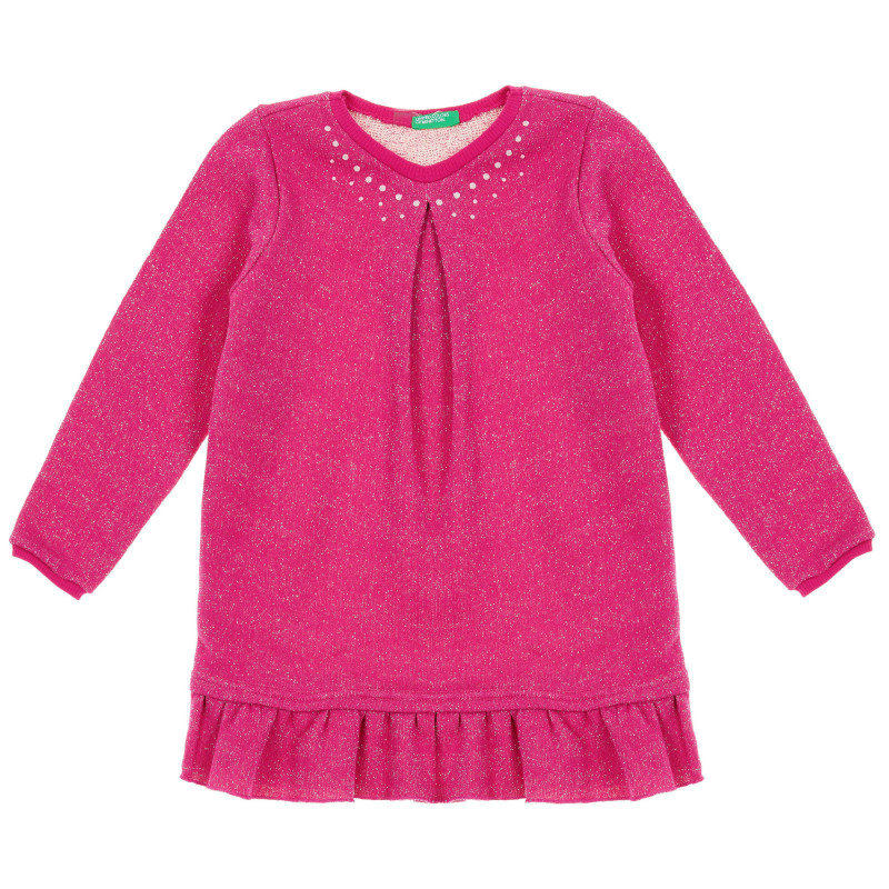 Tunica tricotată cu bucle, roz  221191