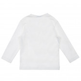 Bluză din bumbac cu PJ MASKS, albă Benetton 221214 4