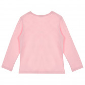 Bluză din bumbac cu mâneci lungi pentru bebeluși, roz Benetton 221222 4