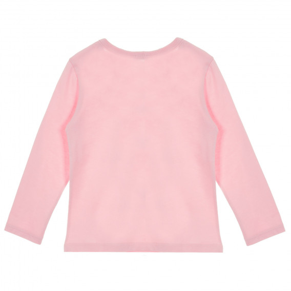 Bluză din bumbac cu mâneci lungi pentru bebeluși, roz Benetton 221222 4