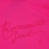 Bluză din bumbac cu mâneci tăiate, roz Benetton 221224 2