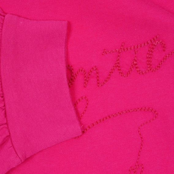 Bluză din bumbac cu mâneci tăiate, roz Benetton 221225 3