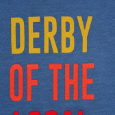 Bluză din bumbac cu inscripția Derby of the local heroes, albastră Benetton 221252 2