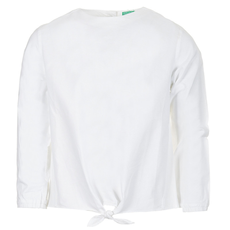 Bluză din bumbac cu mâneci lungi și nasturi, albă  221271