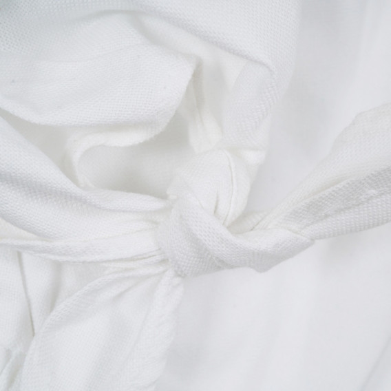 Bluză din bumbac cu mâneci lungi și nasturi, albă Benetton 221272 2