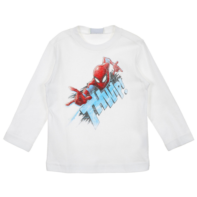 Bluză din bumbac cu imprimeu Spiderman, albă  221363