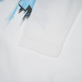 Bluză din bumbac cu imprimeu Spiderman, albă Benetton 221365 3