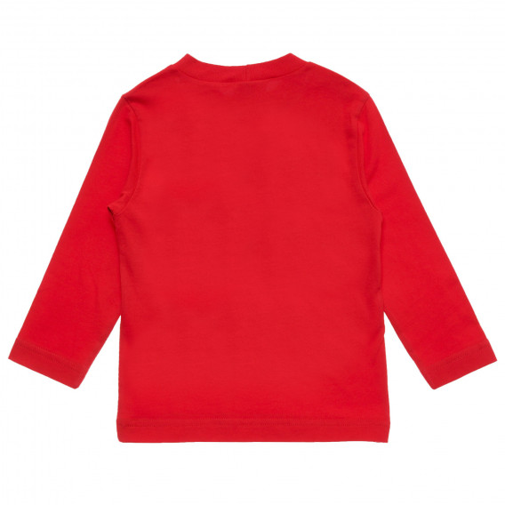 Bluză din bumbac cu imprimeu Spiderman, roșie Benetton 221370 4
