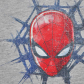 Bluză din bumbac cu imprimeu Spiderman, gri Benetton 221372 2