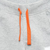 Pantaloni scurți din bumbac cu accente portocalii, gri Benetton 221376 2