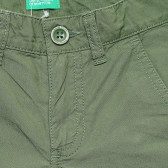 Pantaloni scurți din bumbac pentru bebeluși, verzi Benetton 221399 2