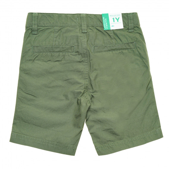 Pantaloni scurți din bumbac pentru bebeluși, verzi Benetton 221400 3