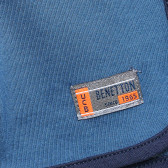 Pantaloni scurți din bumbac cu margini albastru închis, pentru băieței Benetton 221411 2