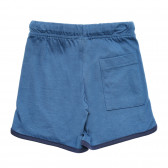 Pantaloni scurți din bumbac cu margini albastru închis, pentru băieței Benetton 221412 3