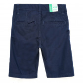 Pantaloni scurți din bumbac, în albastru Benetton 221464 3