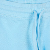 Pantaloni scurți din bumbac cu margine întoarsă, albastru deschis Benetton 221510 2