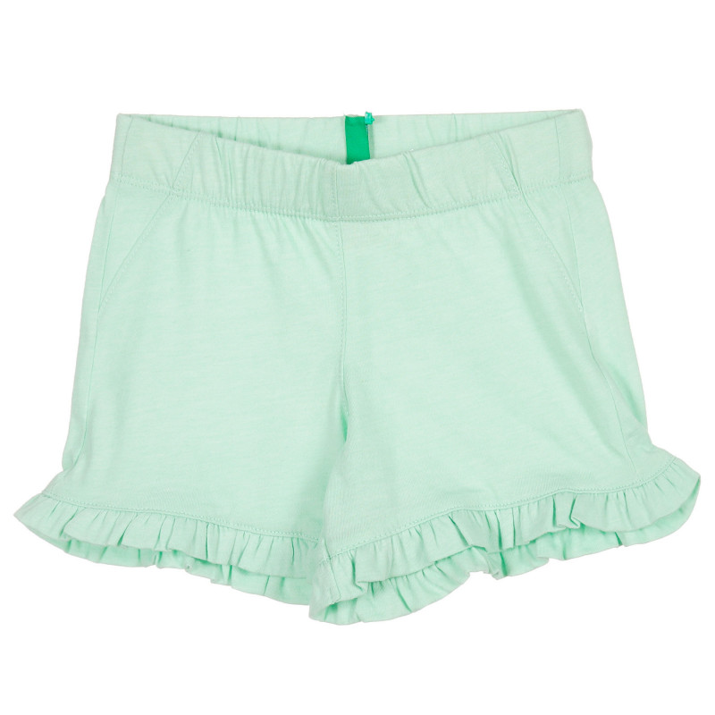 Pantaloni scurți cu volane, pentru fetițe, verde deschis  221517